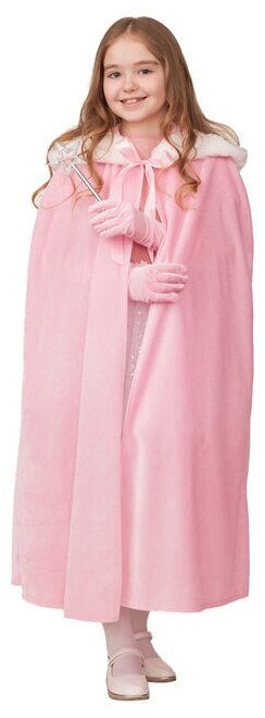Батик Карнавальный Плащ Принцессы - Розовый Велюр, рост 128-140 см 22-10-134-68