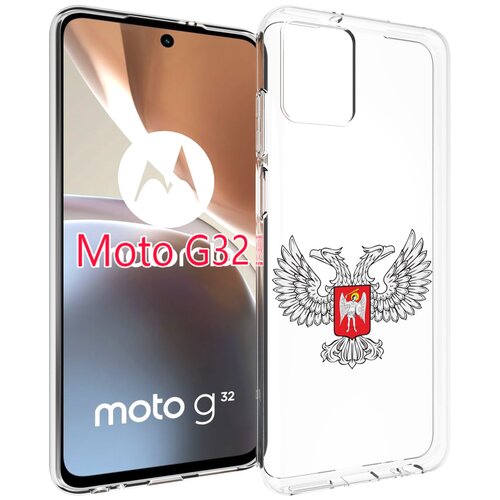 Чехол MyPads герб-ДНР-донецкая-народная-республика для Motorola Moto G32 задняя-панель-накладка-бампер