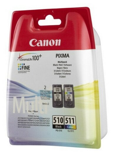 Картридж струйный CanonPG-510/CL-511/2970B010 чер/цв. дляPixma МР240/250/230