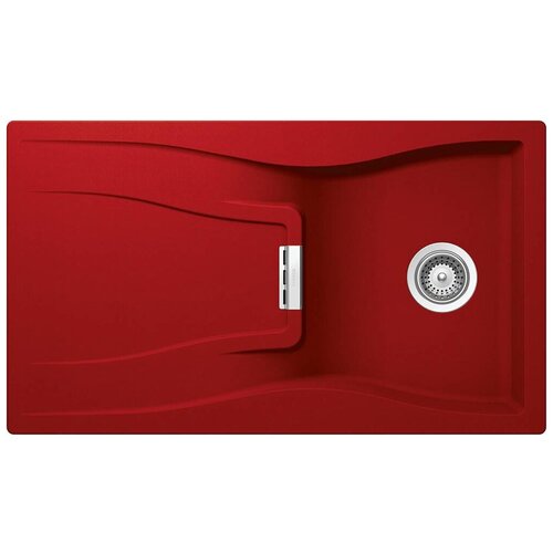 Врезная гранитная кухонная мойка SCHOCK Waterfall 45D 50x86 см, красный