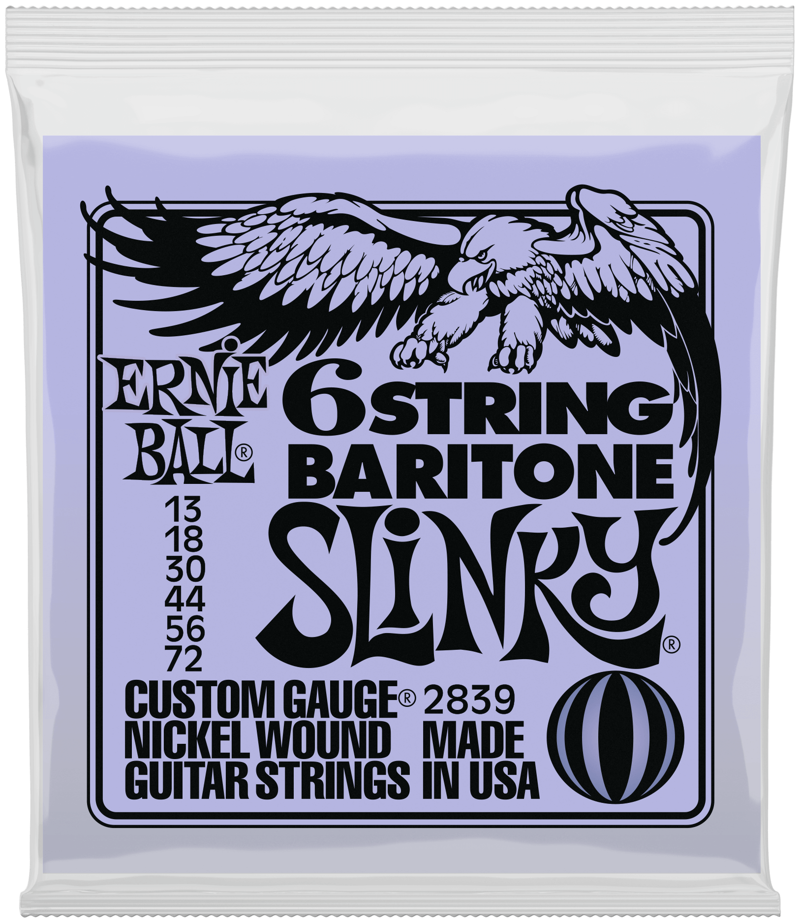 Струны для электрогитары баритон Ernie Ball 2839 13-72