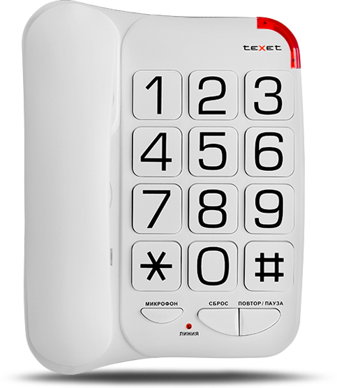 Телефон TEXET TX-201, белый