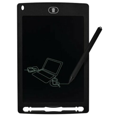 фото Wellywell графический планшет с экраном для заметок и рисования goodly writing tablet, интерактивный, сенсорный с lcd дисплеем, 8.5 дюймов , черный