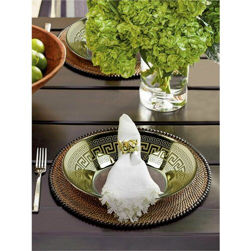 Тарелка обеденная глубокая набор тарелок PROMSIZ Барокко 22 см 6 шт 959₽