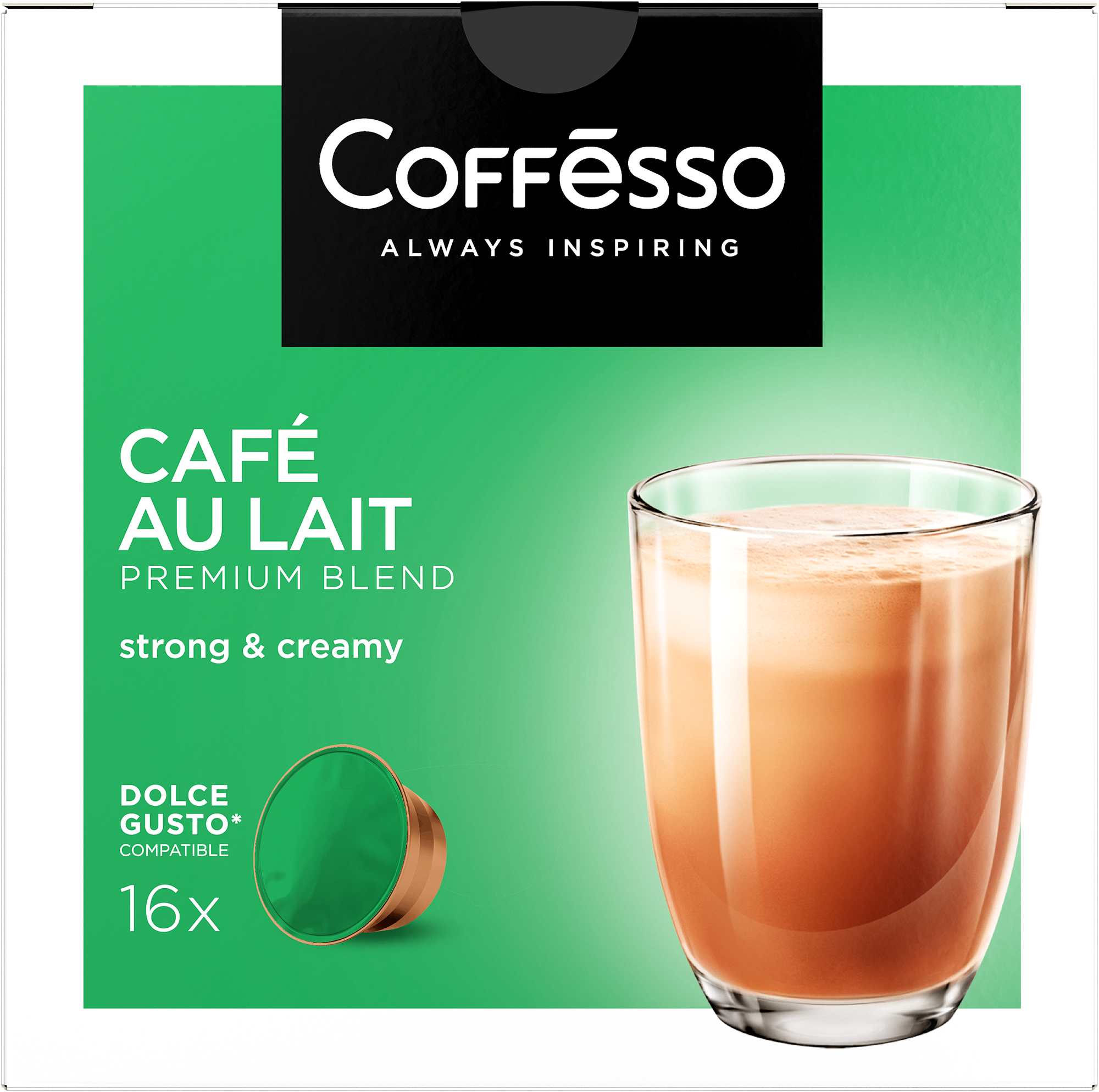 Кофе в капсулах Coffesso Cafe Au Lait для системы Dolce Gusto, 16 шт — фото 1