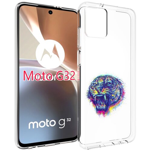 Чехол MyPads Тигр 2 для Motorola Moto G32 задняя-панель-накладка-бампер