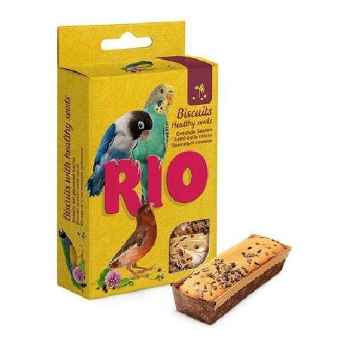 RIO Бисквиты дптиц с полезными семенами коробка 5*7 гр (2 шт) rio бисквиты дптиц с лесными ягодами коробка 5 7 гр