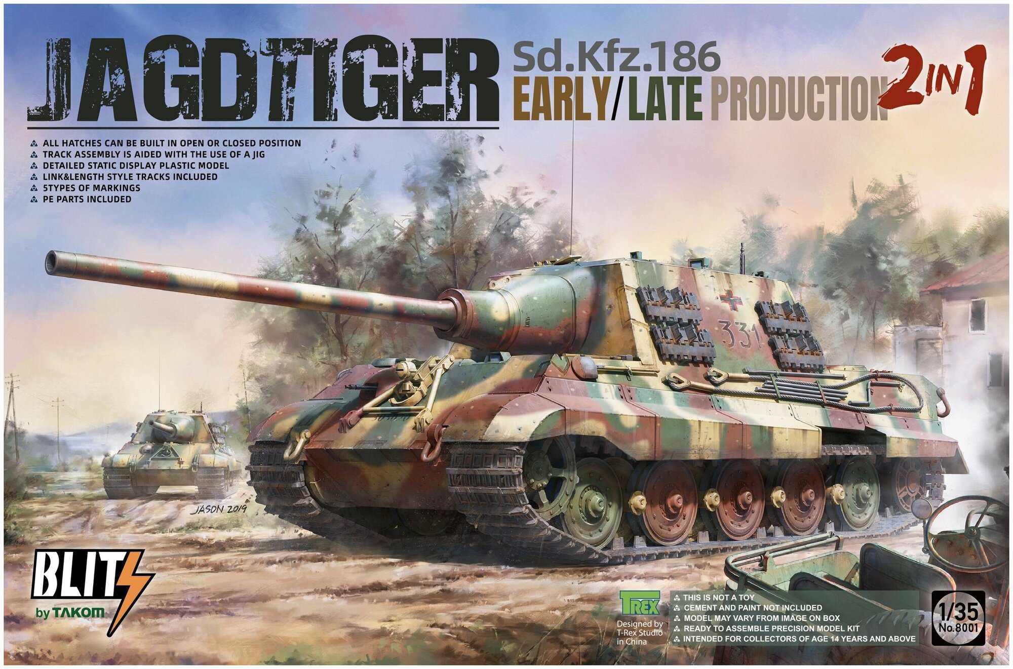 8001 Takom 1/35 Sd. Kfz.186 Jagdtiger Early/Late Production (2 in 1)