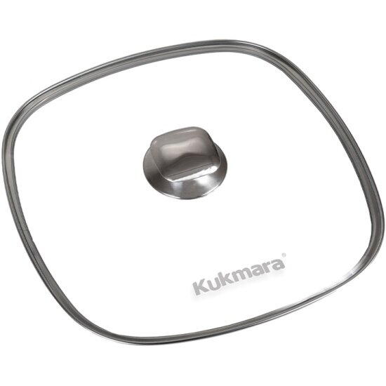 Крышка квадратная Kukmara с ободом и ручкой из стали, 260 мм