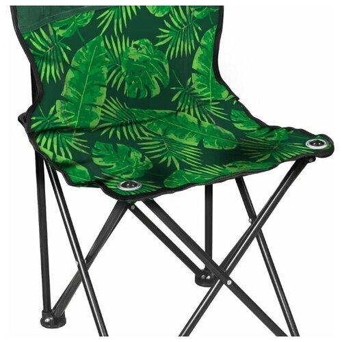 фото Nika стул складной "премиум 2" (псп2/2 с тропическими листьями темный) .