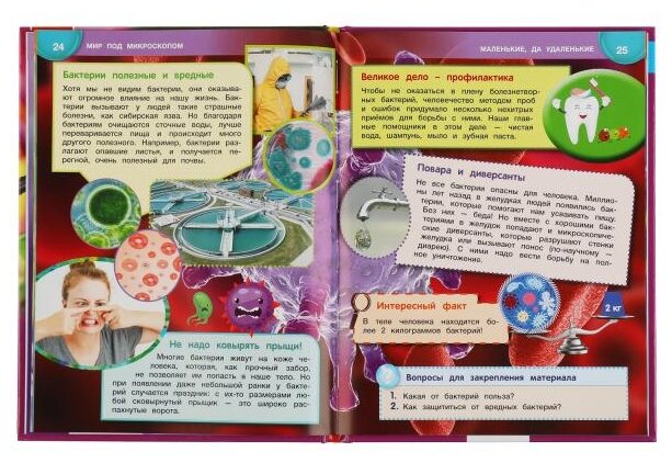 Мир Под Микроскопом. Энциклопедия А4 С Развивающими Заданиями. - фото №5