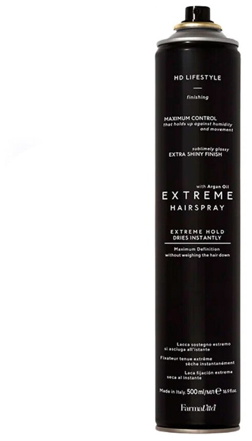 FarmaVita, Лак для укладки волос сверхсильной фиксации, HD Hair Spray Exstreme, 500мл