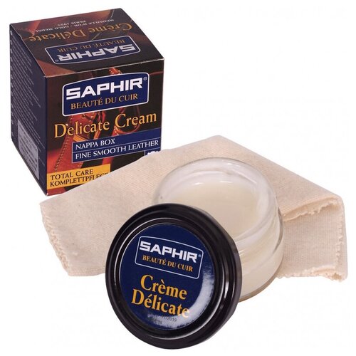 Крем-бальзам Delicate cream SAPHIR для всех видов гладкой кожи, банка стекло, 50 мл.