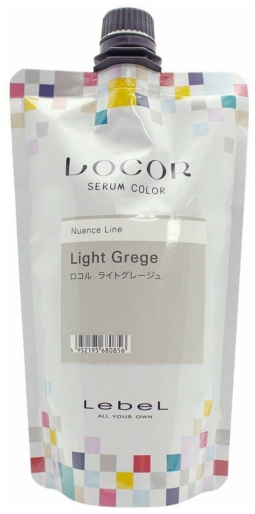 Lebel Locor Serum Color Light Grege - Краситель-уход оттеночный светло-песочный 300 гр