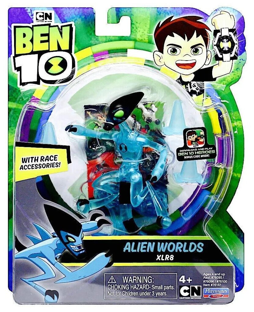 Ben 10 "Фигурка Молния: Родная планета с высотой 12.5 см" ALIEN WORLDS XLR8 / 76161