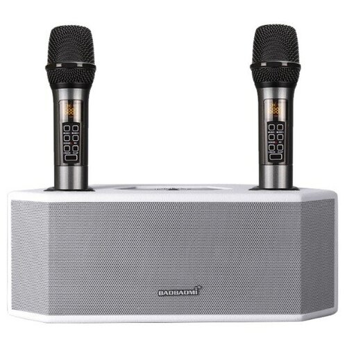 G6 Karaoke Speaker Караоке колонка с двумя беспроводными микрофонами портативная колонка hopestar party 130 с двумя беспроводными микрофонами белая