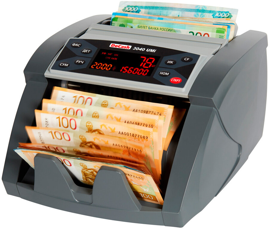 Счетчик банкнот DoCash 3040 Umi рубли - фото №15