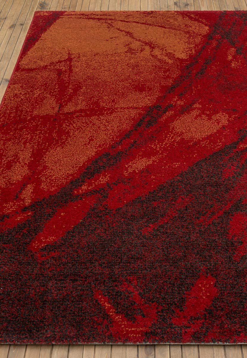Ковер на пол 1,35 на 2 м в спальню, гостиную, красный Canvas 18239-000