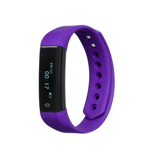 Фитнес-браслет Lime Шагомер Подсчет калорий Часы Будильник Пурпурный ремешок 120100₽