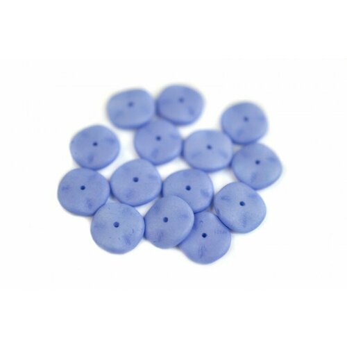 Бусины Ripple beads 12мм, цвет 02010/29568 синий матовый пастель, 720-027, около 10г (около 13шт)