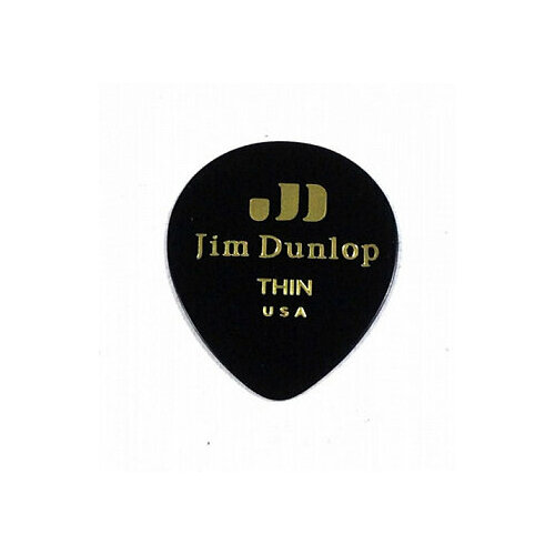 Набор медиаторов Dunlop 485P03TH Black Teardrop, черные, упаковка 12 шт.