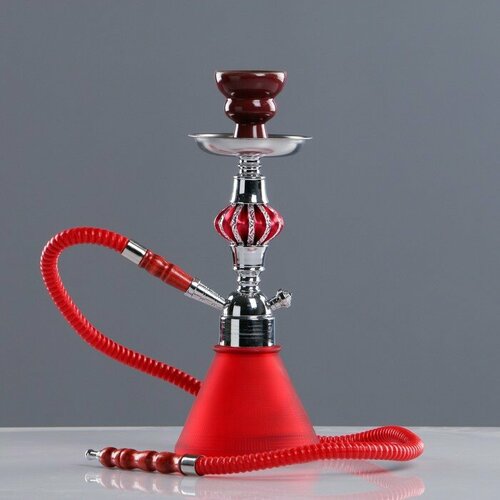 Кальян Шахматы 32 см 1 трубка шахта хром красный 2698₽