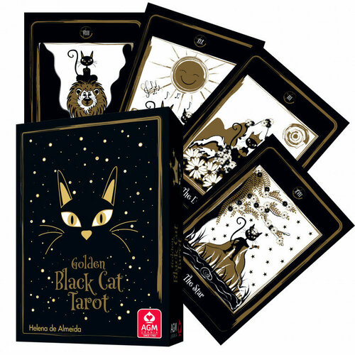 Карты Уэйта Золотое Таро Черной Кошки / Golden Black Cat Tarot - AGM Urania карты таро waite tarot icards agm urania интерактивные карты уэйта