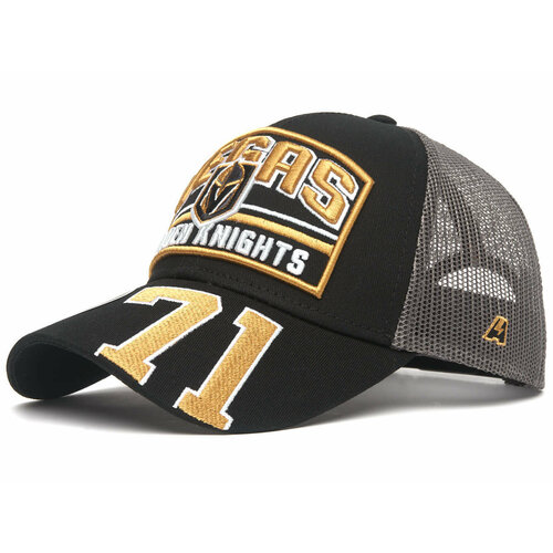 фото Бейсболка atributika & club, размер 55-58, черный, серый