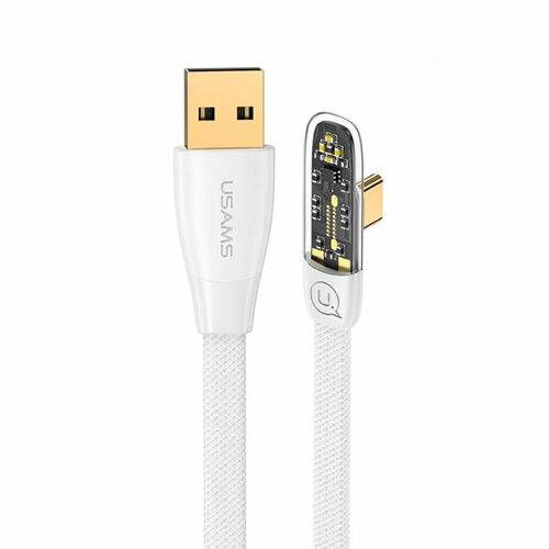 Кабель USB - Type-C Usams US-SJ585 Iceflake, 1.2м, 6.0A, 66Вт, цвет: белый