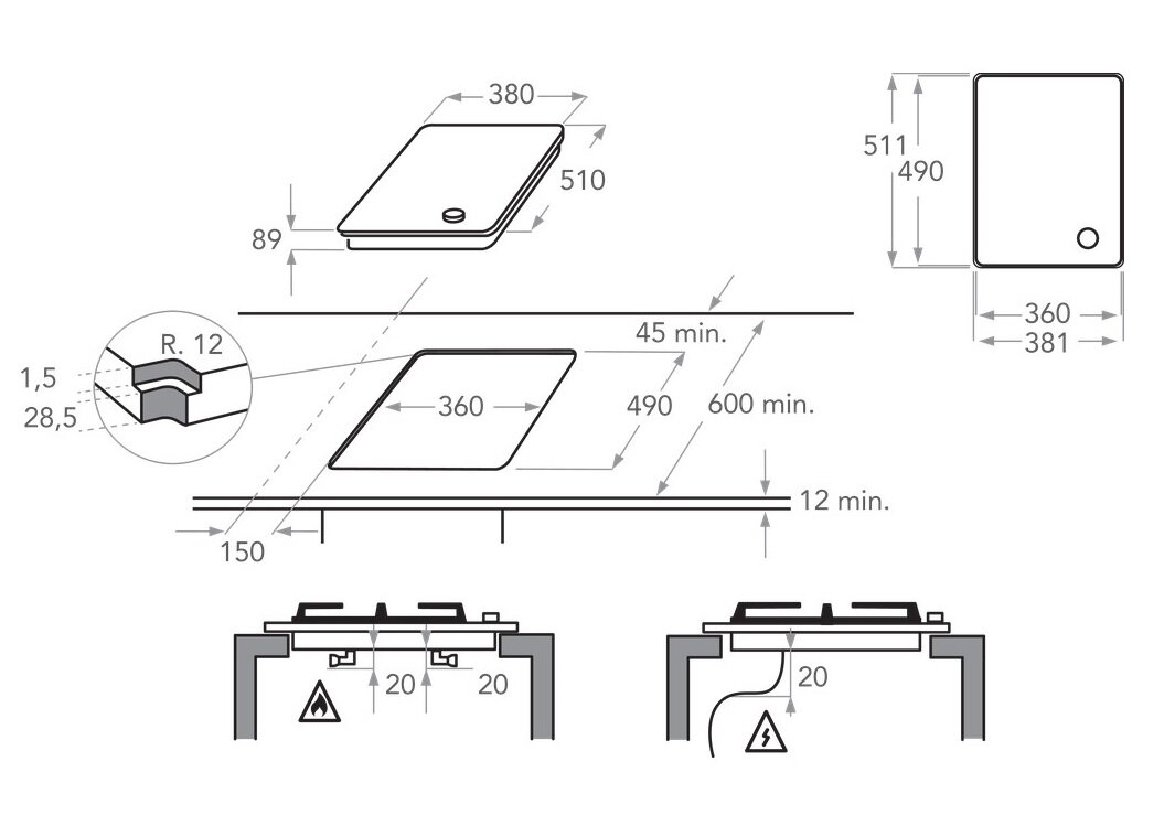 Газовая варочная панель KitchenAid KHDP1 38510