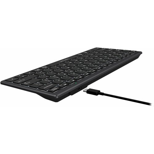 Клавиатура A4Tech Fstyler FX61 серыйбелый USB slim Multimedia LED FX61 GREY 351700₽