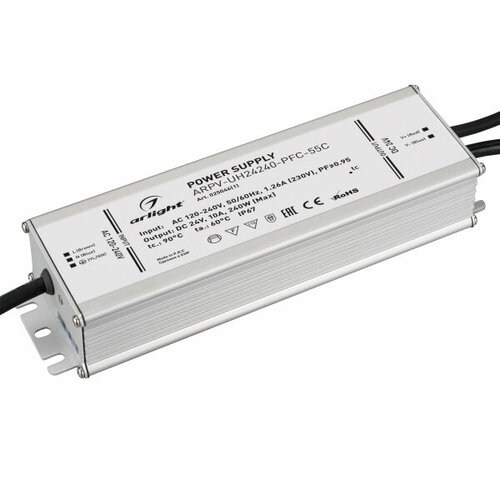 Arlight Блок питания ARPV-UH24240-PFC-55C (24V, 10.0A, 240W) (Arlight, IP67 Металл, 5 лет)