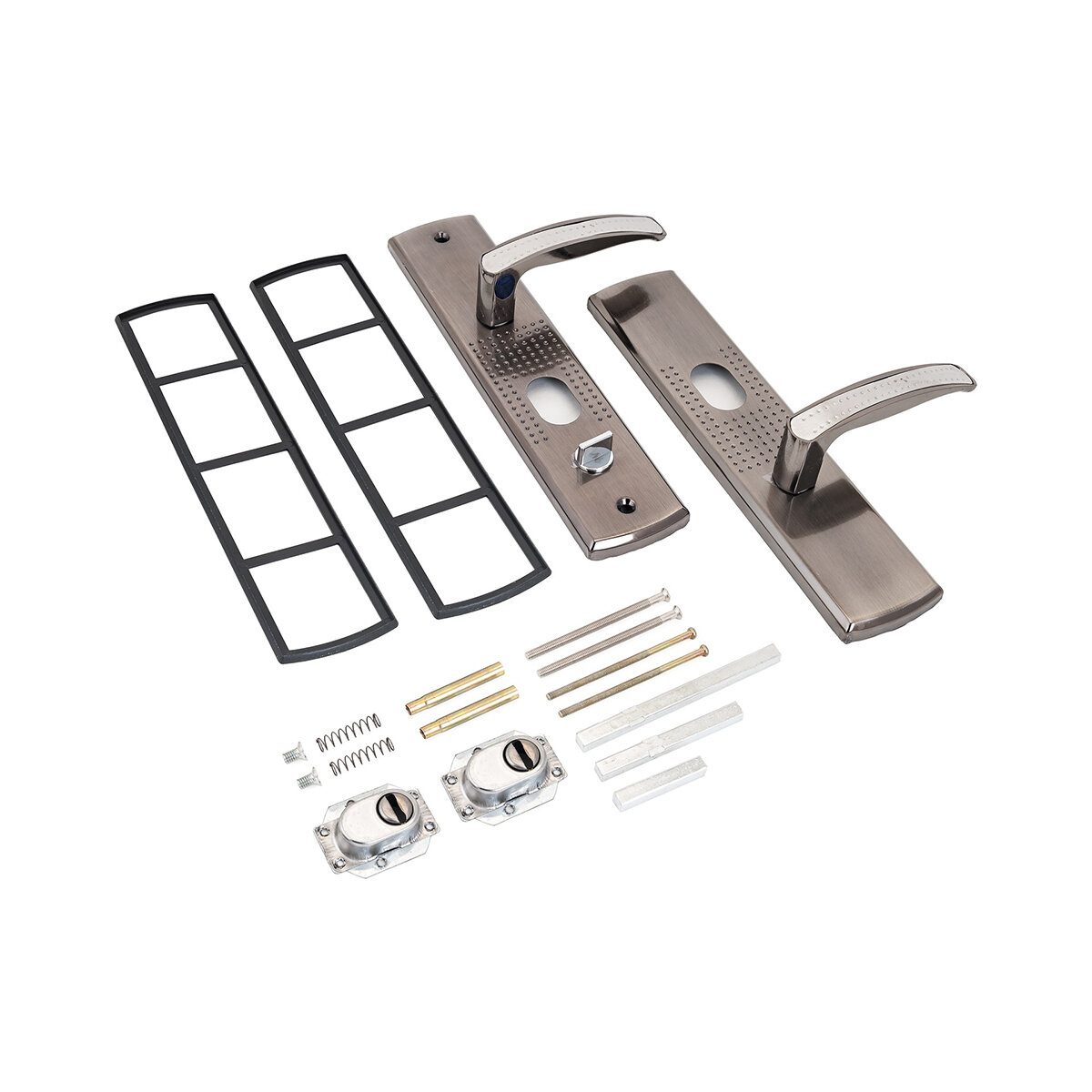 фото Ручка дверная на планке Аллюр РН-А222-1-L, левая, с подсветкой, матовый никель