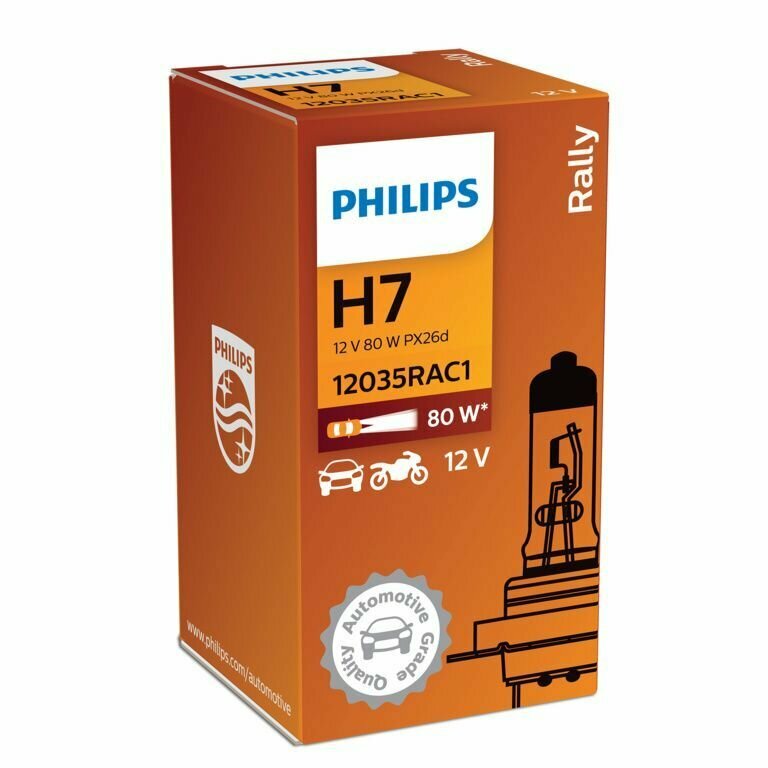 фото Лампа Philips 12-80 Вт. H7 Rally галогеновая 12035RAC1/47208330