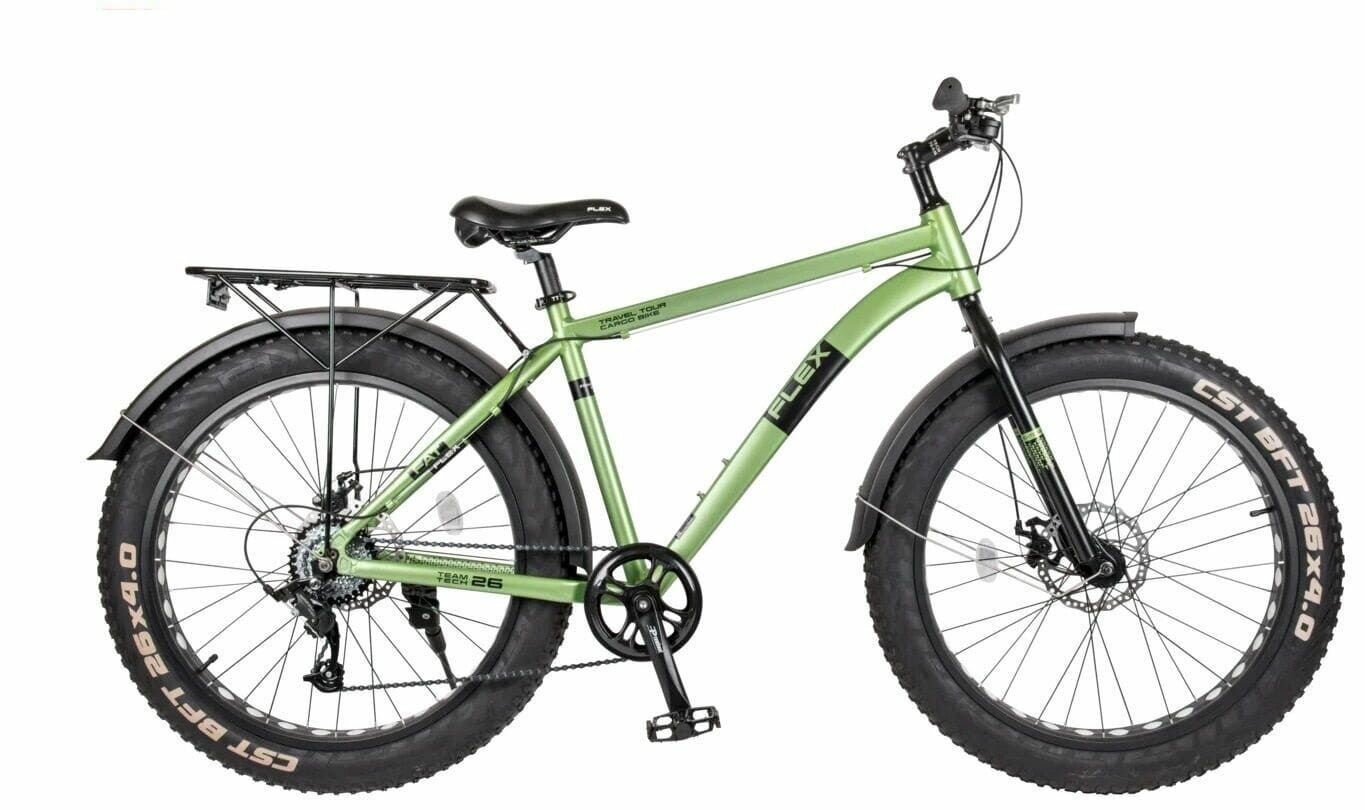 Велосипед Tech Team Flex 26", рама 19, зелёный