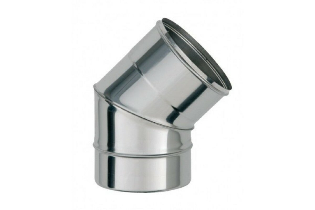фото Колено 45 градусов d80 мм, нержавеющая сталь Россия // Ц0000045229