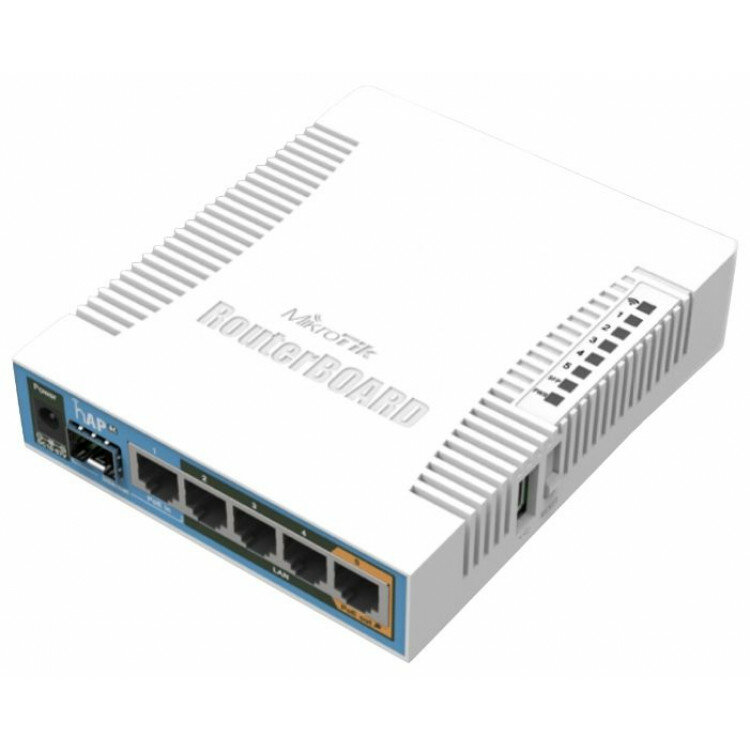 Wi-Fi роутер MIKROTIK hAP ac, AC1750, белый [rb962uigs-5hact2hnt]