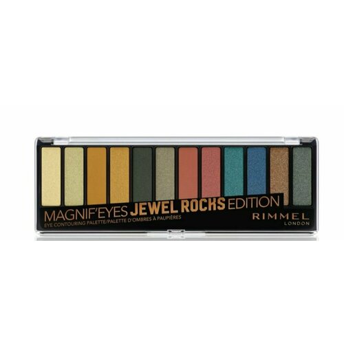 Rimmel Magnif'eyes Palette Палетка теней, 12 цветов, тон 009, Jewel Rocks Edition rimmel палетка теней magnif тон 011 rainbow