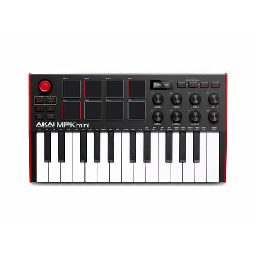 Midi-контроллер Akai Pro MPK Mini MK3 Красно-чёрный