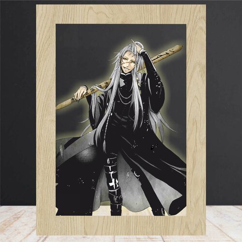 3Д Ночник с цветной печатью / декоративный светильник в подарок - Аниме Темный дворецкий: Гробовщик