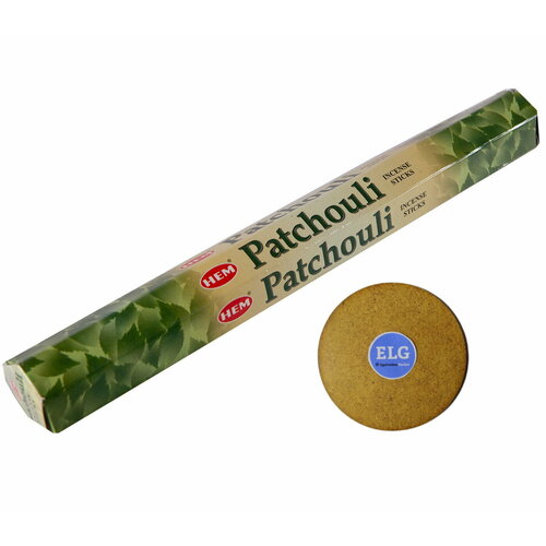 Благовония HEM Пачули (PATCHOULI) + подставка ELG