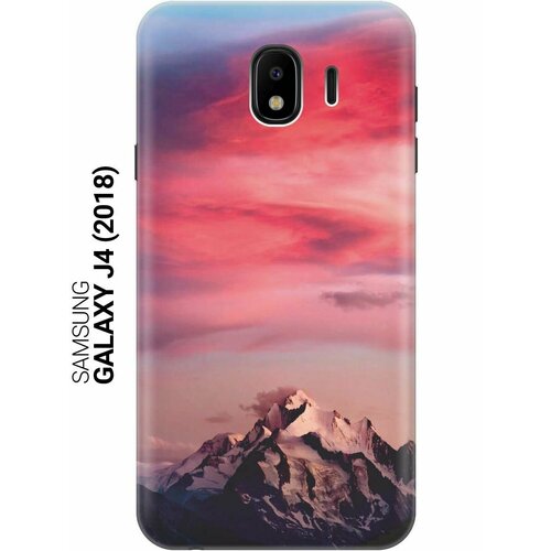 GOSSO Ультратонкий силиконовый чехол-накладка для Samsung Galaxy J4 (2018) с принтом Горы и небо gosso ультратонкий силиконовый чехол накладка для samsung galaxy m20 с принтом горы и небо