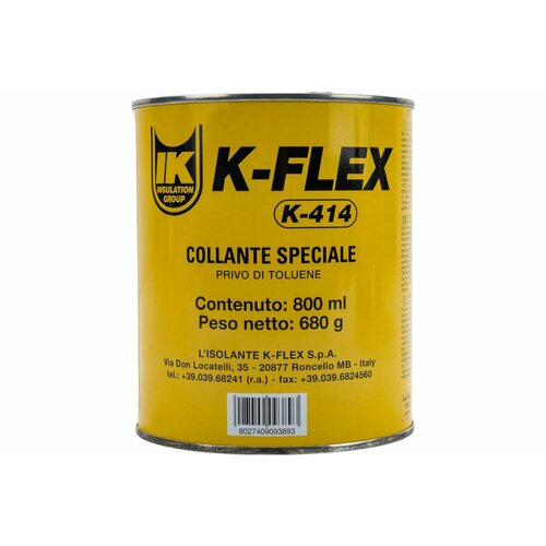 Клей контактный каучуковый K- FLEX К-414 для трубной изоляции 0,8 л