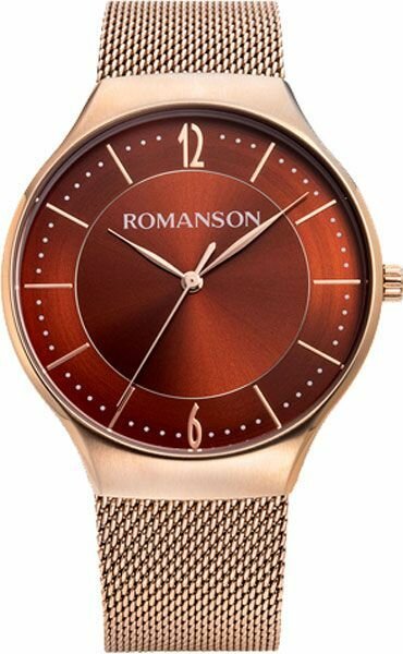 Наручные часы ROMANSON, коричневый, золотой