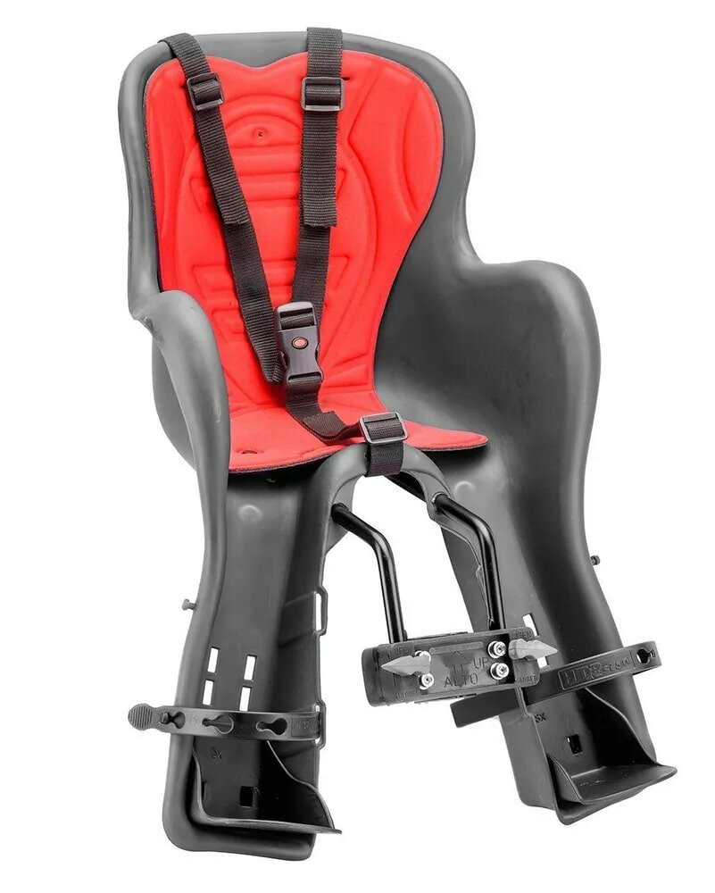 Детское кресло для велосипеда KIKI T HTP Design, крепление на раму, темно-серое (Италия) VELOSALE (item:010)