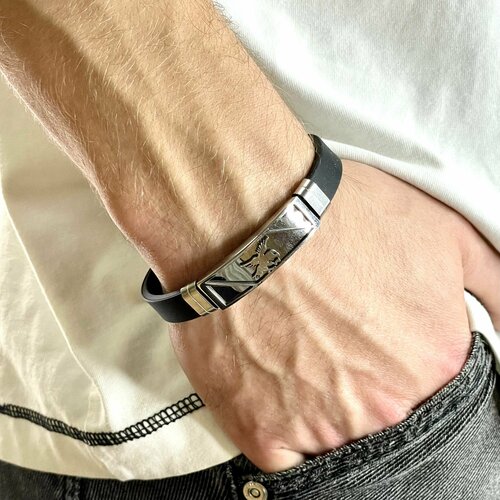 фото Браслет, металл, 1 шт., размер 20 см, черный нет бренда