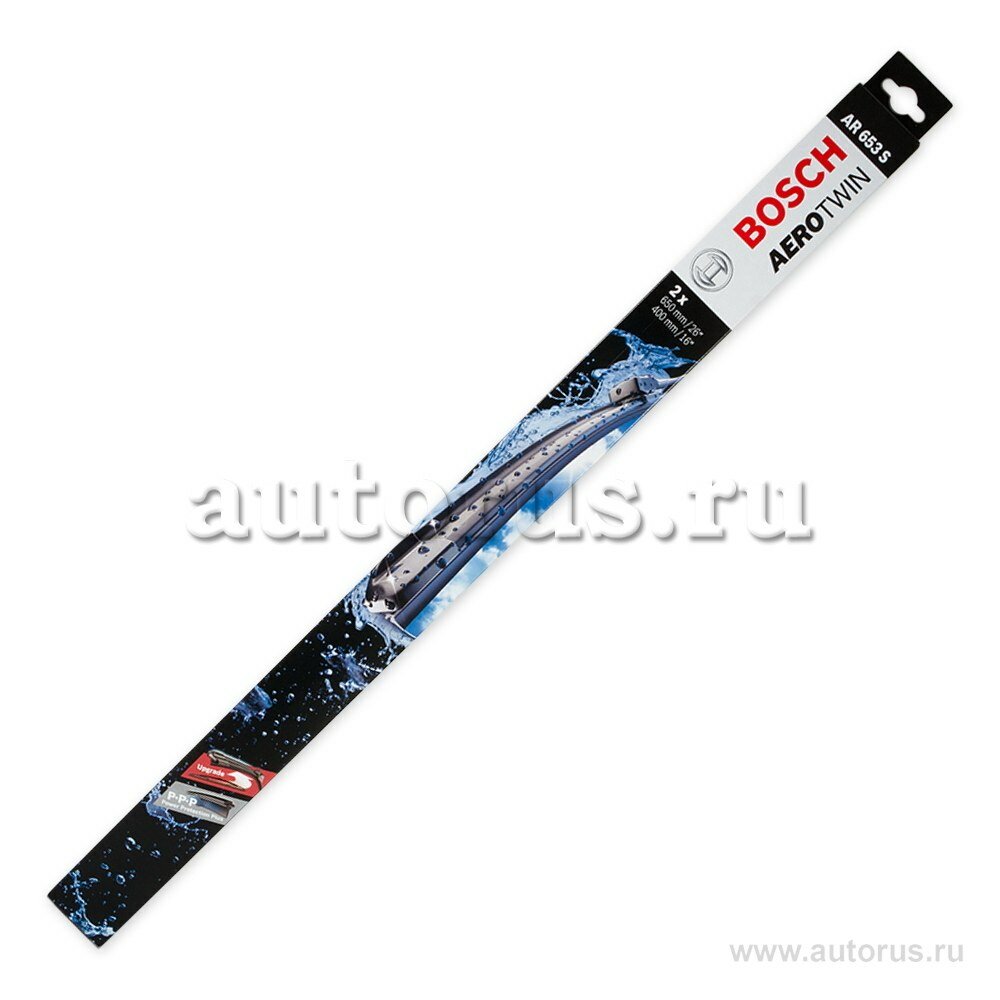 Щетка стеклоочистителя 650/400 мм бескаркасная комплект 2 шт bosch aerotwin 3 397 118 911