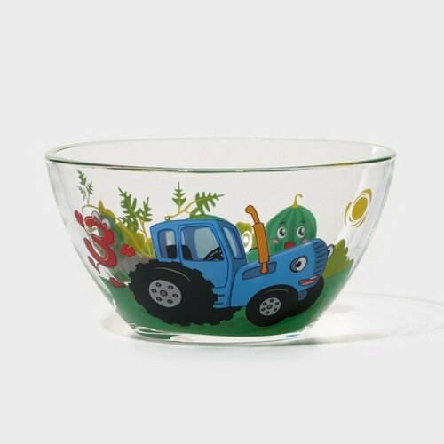 Салатник Синий трактор Цифры 500 мл d128 см h67 см стекло 986₽
