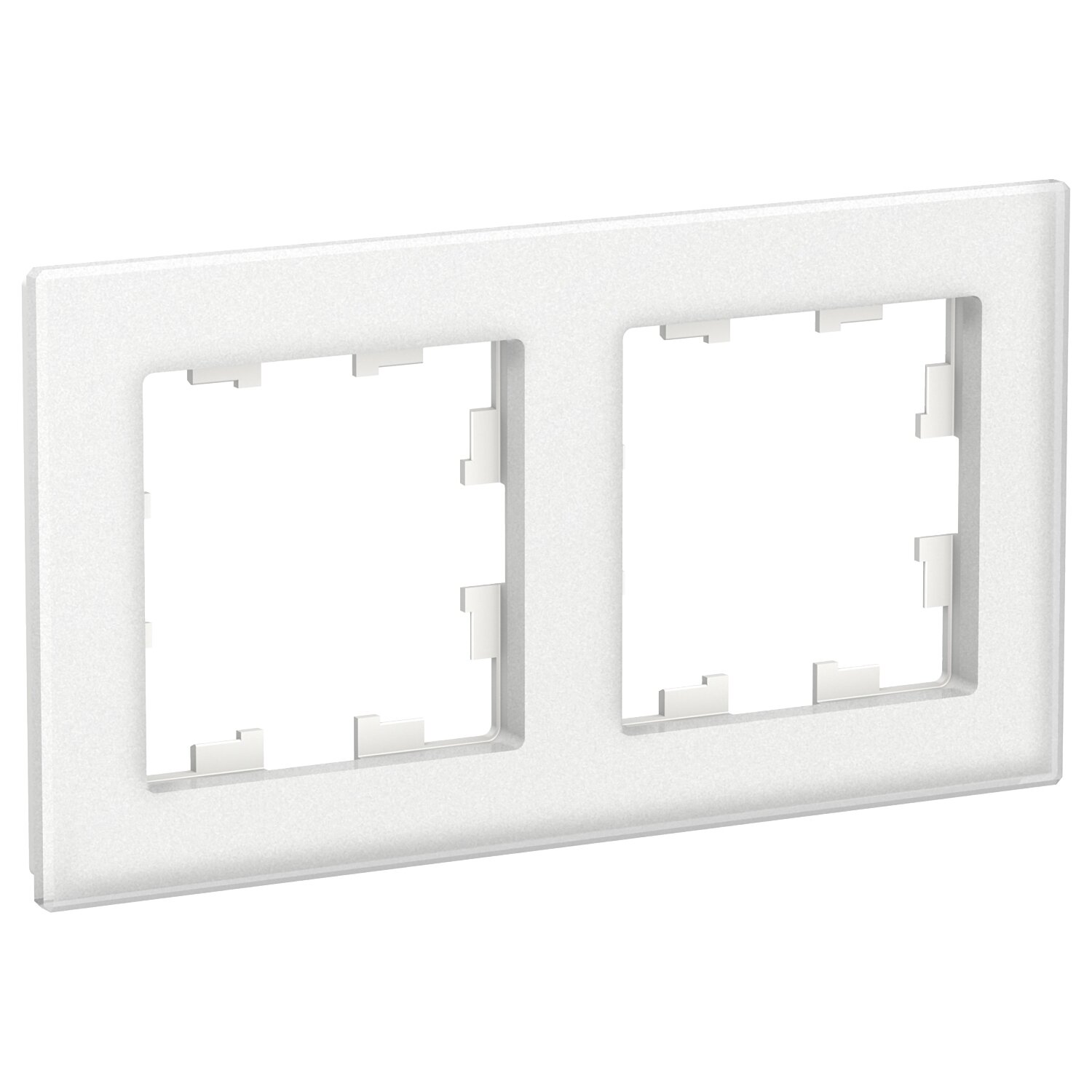 Рамка 2-постовая Systeme Electric (Schneider Electric) AtlasDesign Nature, стекло белый , 7 шт. - фото №2