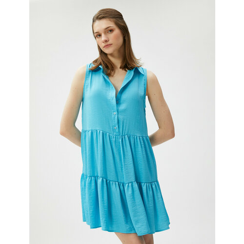 фото Платье koton, размер 46, бирюзовый